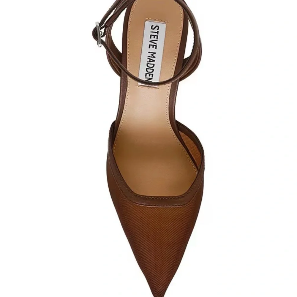 Steve Madden Alliance Brown Mesh Pointed Toe Heels BRAND NEW IN BOX